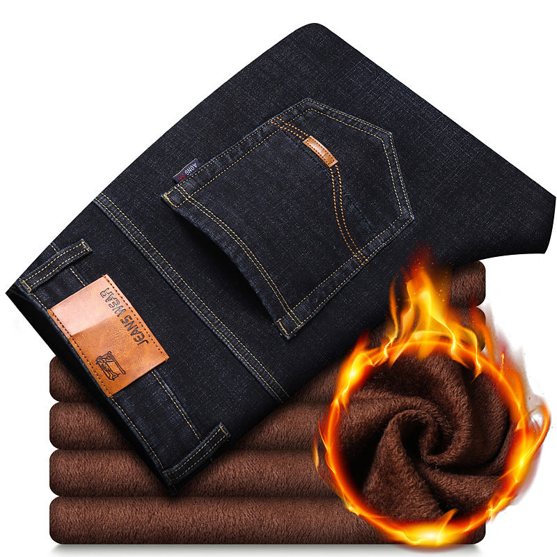 Thickened Warm And Velvet Casual Men's Jeans