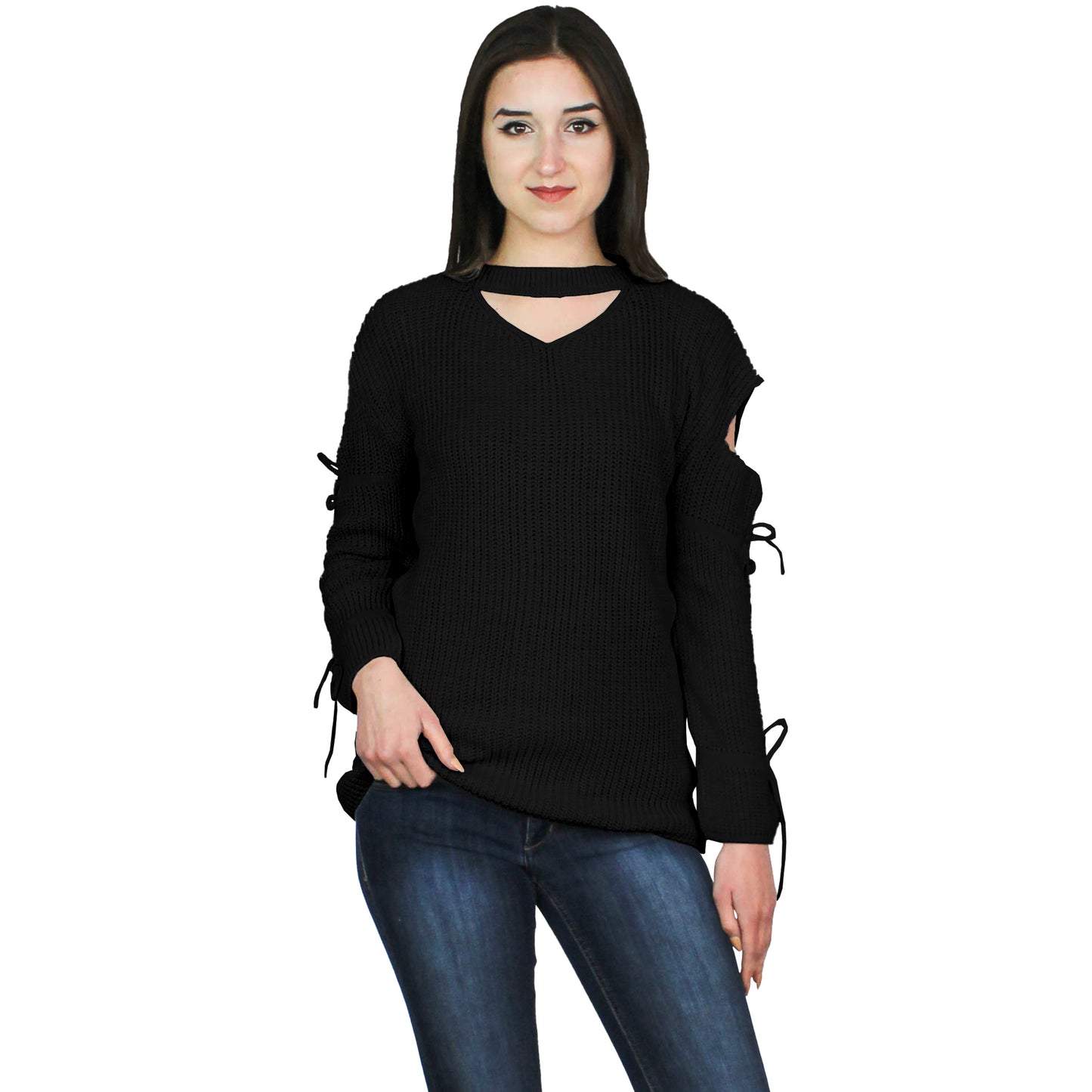 Crewneck Pullover Casual Loose Knitted Sweater Long Sleeve Tops