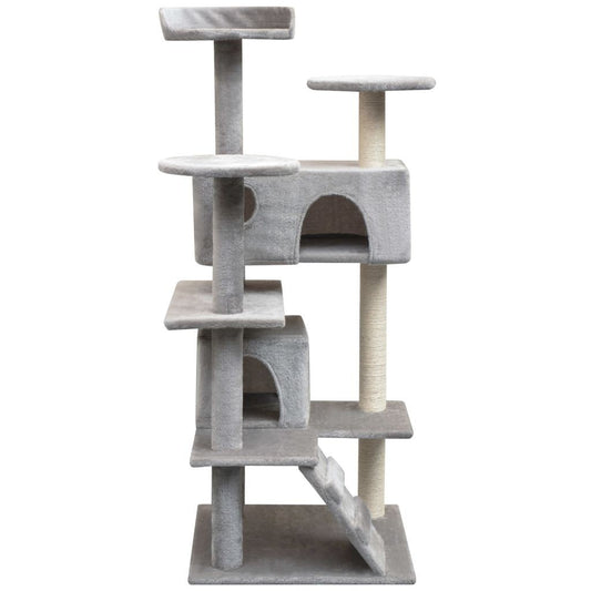  Cat tree with sisal scratchers 125 cm Gray