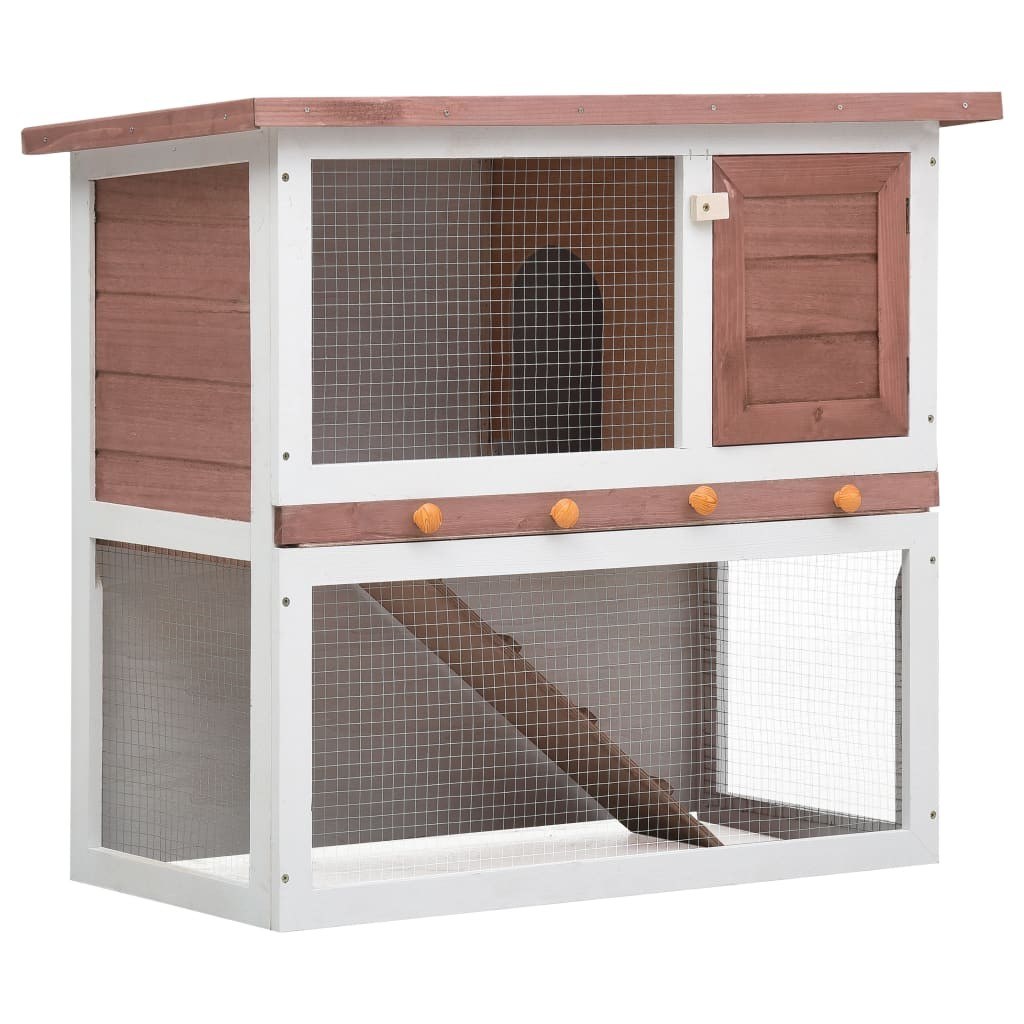 Outdoor hutch 1 door Brown Wood