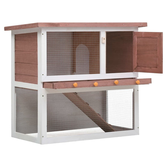 Outdoor hutch 1 door Brown Wood