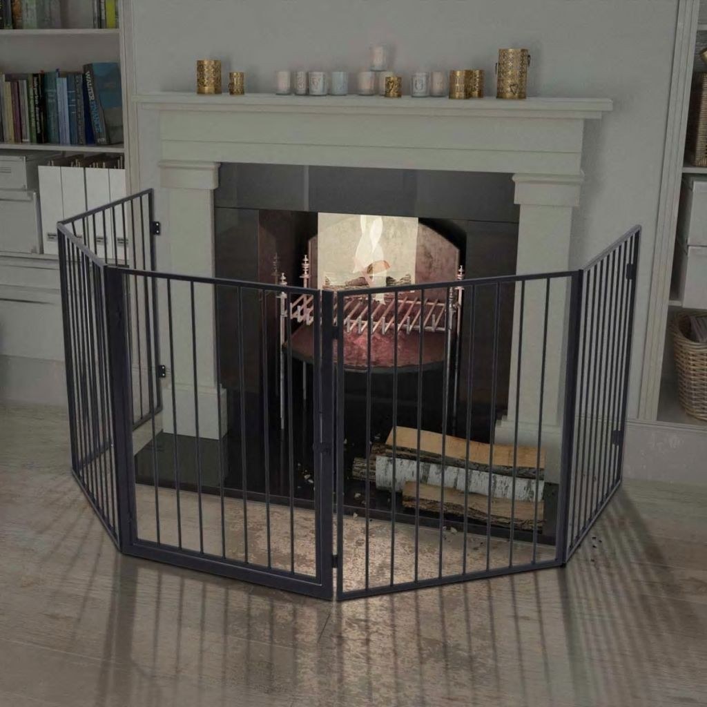 fireplace for Black steel fence