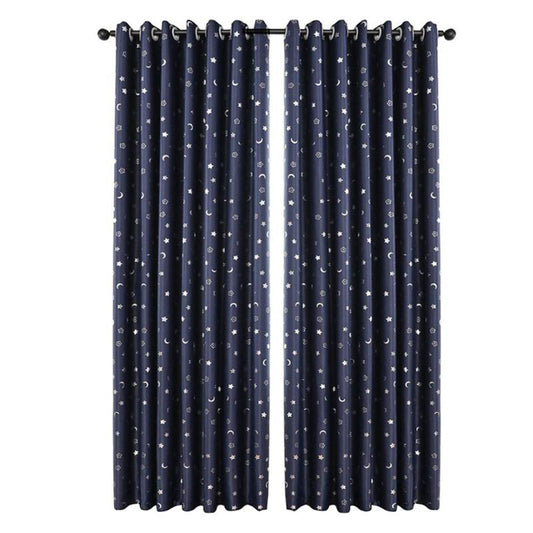 Polyester Window Curtains Moon Star Kids Child Bedroom Window Door Curtains for Living Room Home Decor