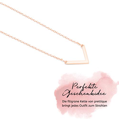 Prettique® Kette Damen aus edlem 925 Sterlingsilber rhodiniert