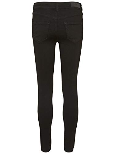 VERO MODA Damen VMLUX NW SUPER Slim BA037 NOOS Jeans, Black Black, 38W / 30L