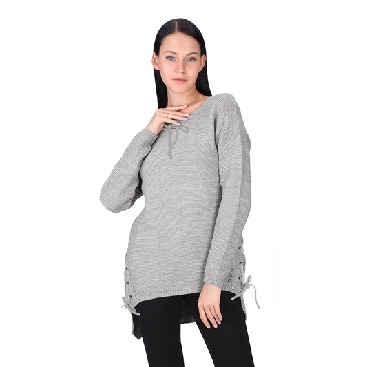 Crewneck Pullover Casual Loose Knitted Sweater Long Sleeve Tops