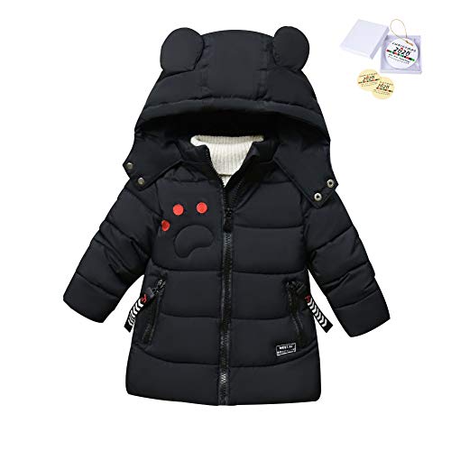 SXSHUN Jungen Winterjacke mit Abnehmbarer