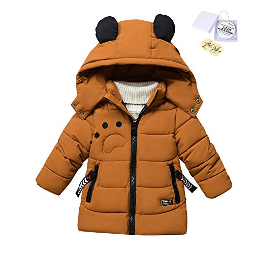 SXSHUN Jungen Winterjacke mit Abnehmbarer