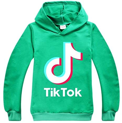 zhaojiexiaodian Tik Tok Pullover Girls, Tic TOC Suit, Pullover Girls Boys Clothing Hoodie and Trousers Pullover Hoodie Tops C-pink 120