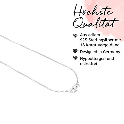 Prettique® Kette Damen aus edlem 925 Sterlingsilber rhodiniert