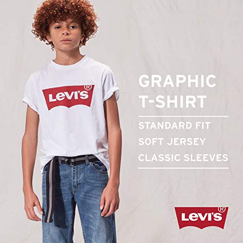 Levi's Jungen Batwing T-Shirt, Weiß/Filz, S