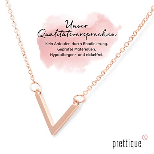 Prettique® Kette Damen aus edlem 925 Sterlingsilber rhodiniert