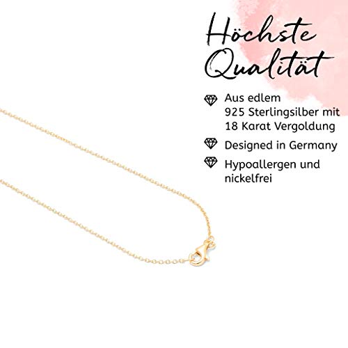 Prettique® Kette Damen aus edlem 925 Sterlingsilber rhodiniert