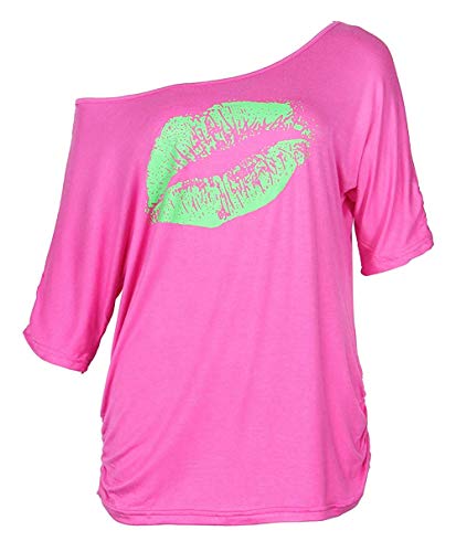 Smile Fish Damen Casual Sternchen Lippen drucken