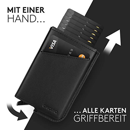 NEU! arcoma. Kartenetui - Echtleder Slim-Wallet mit RFID Schutz