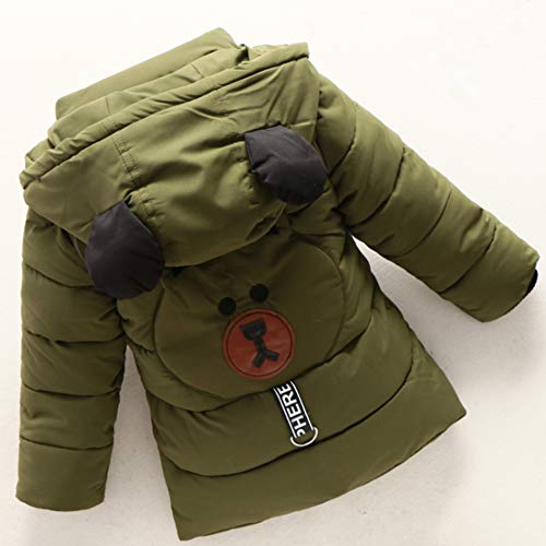 SXSHUN Jungen Winterjacke mit Abnehmbarer