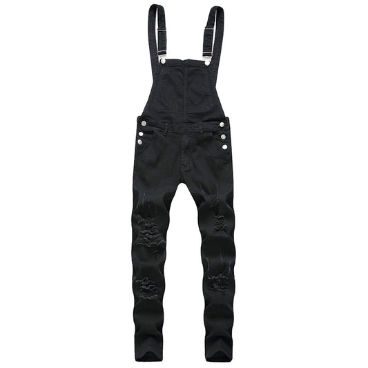 Fashionable Men's Suspender Denim Rompers