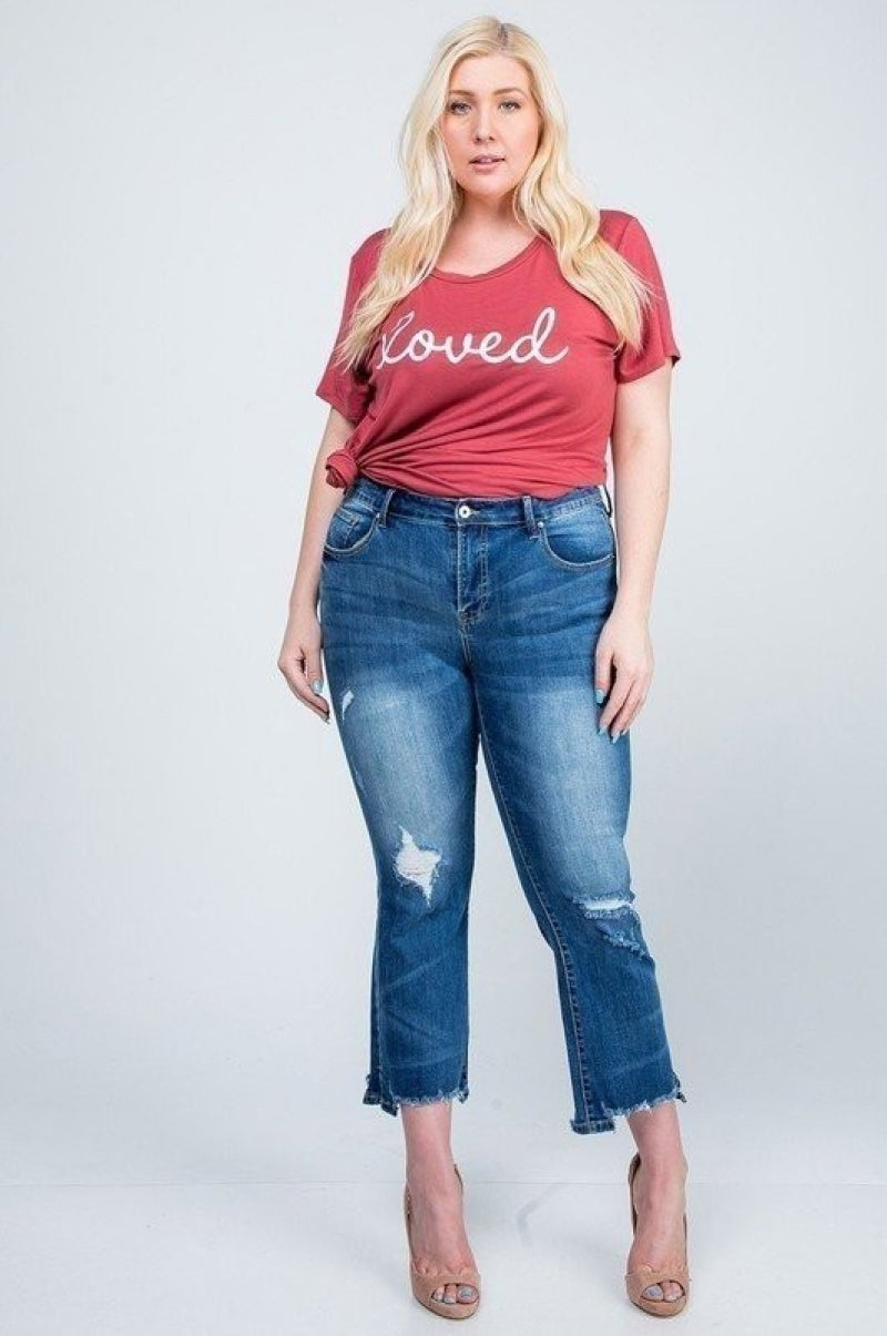 Mid Rise Kick Flare Jeans