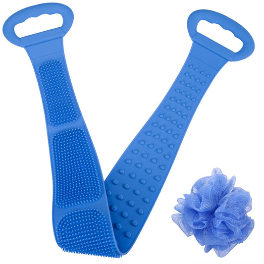 Back Scrubber For Shower Exfoliating, Silicon Body Brush For Bathing and Massage, Upgrade Extra Long for Men and Women