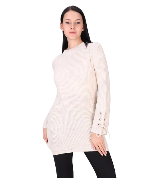 Crewneck Pullover Casual Loose Knitted Sweater Long Sleeve Tops