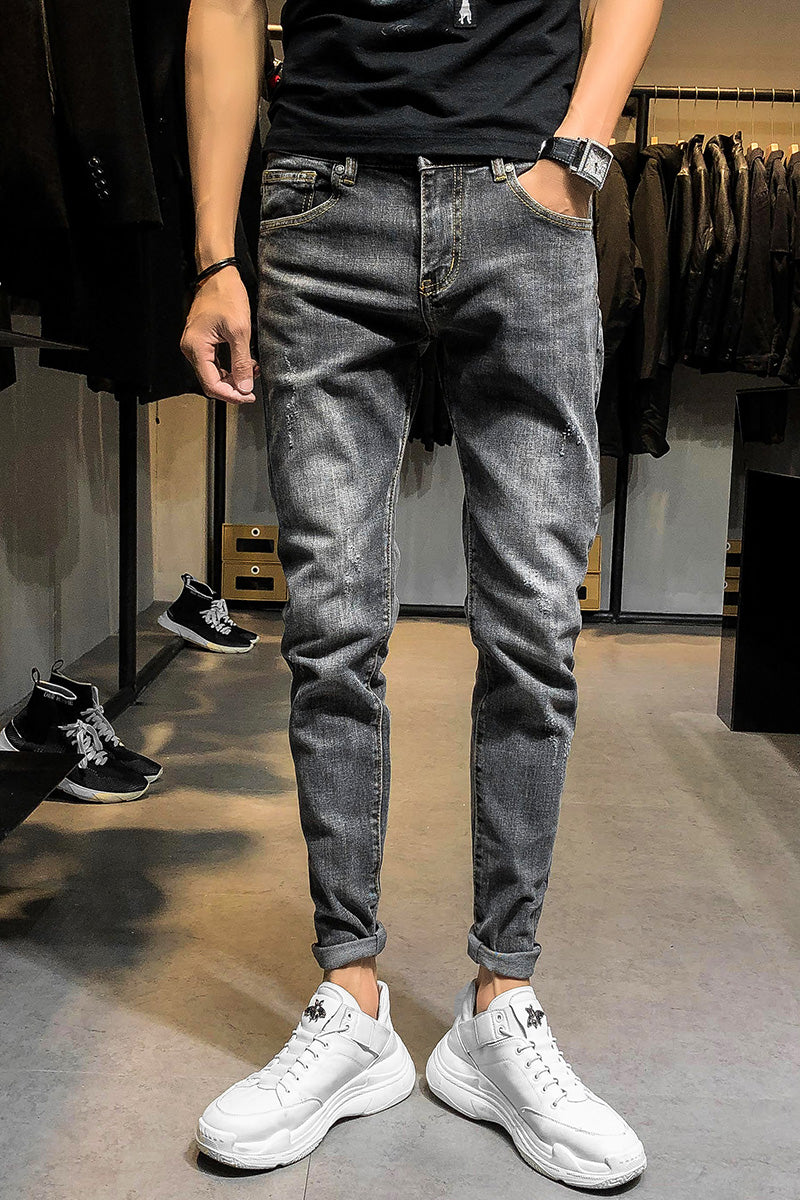 New Men's Slim Retro Trendy Slim Jeans