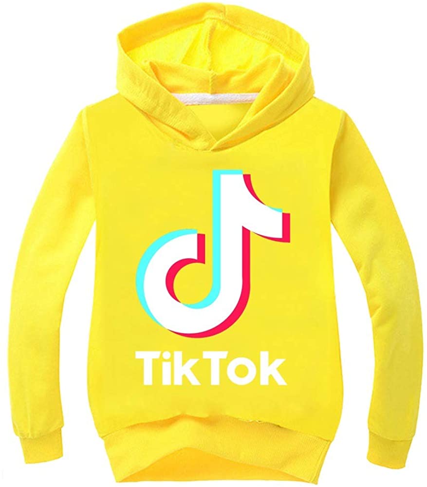 zhaojiexiaodian Tik Tok Pullover Girls, Tic TOC Suit, Pullover Girls Boys Clothing Hoodie and Trousers Pullover Hoodie Tops C-pink 120