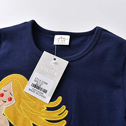 VIKITA Mädchen Langarm Baumwolle T-Shirt Top,