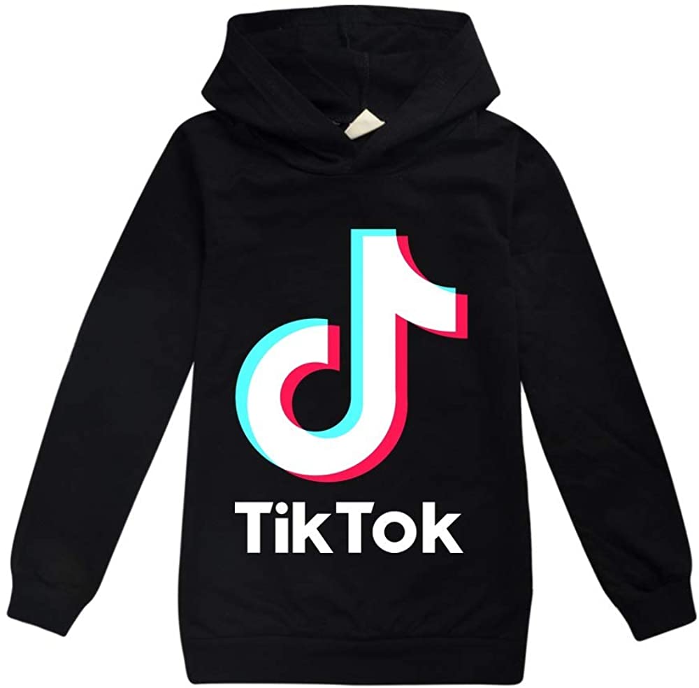 zhaojiexiaodian Tik Tok Pullover Girls, Tic TOC Suit, Pullover Girls Boys Clothing Hoodie and Trousers Pullover Hoodie Tops C-pink 120