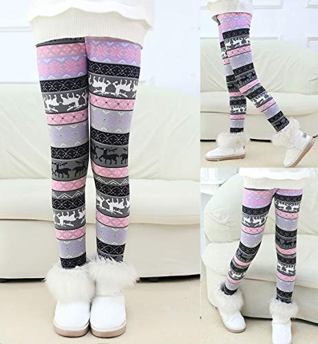 Tyidalin Mädchen Leggings Kinder Thermo Winter