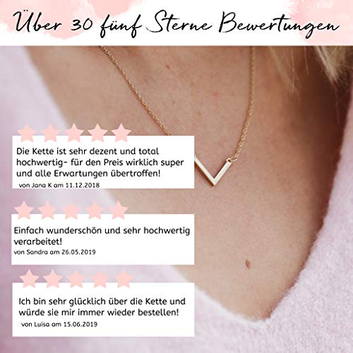 Prettique® Kette Damen aus edlem 925 Sterlingsilber rhodiniert