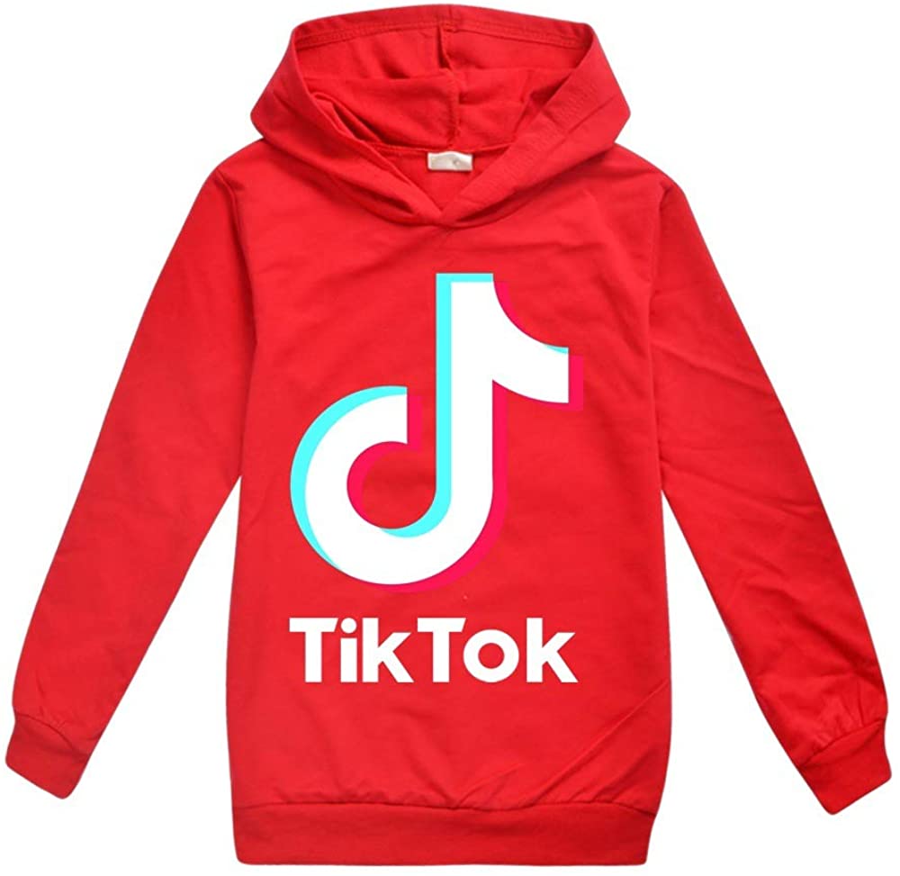 zhaojiexiaodian Tik Tok Pullover Girls, Tic TOC Suit, Pullover Girls Boys Clothing Hoodie and Trousers Pullover Hoodie Tops C-pink 120