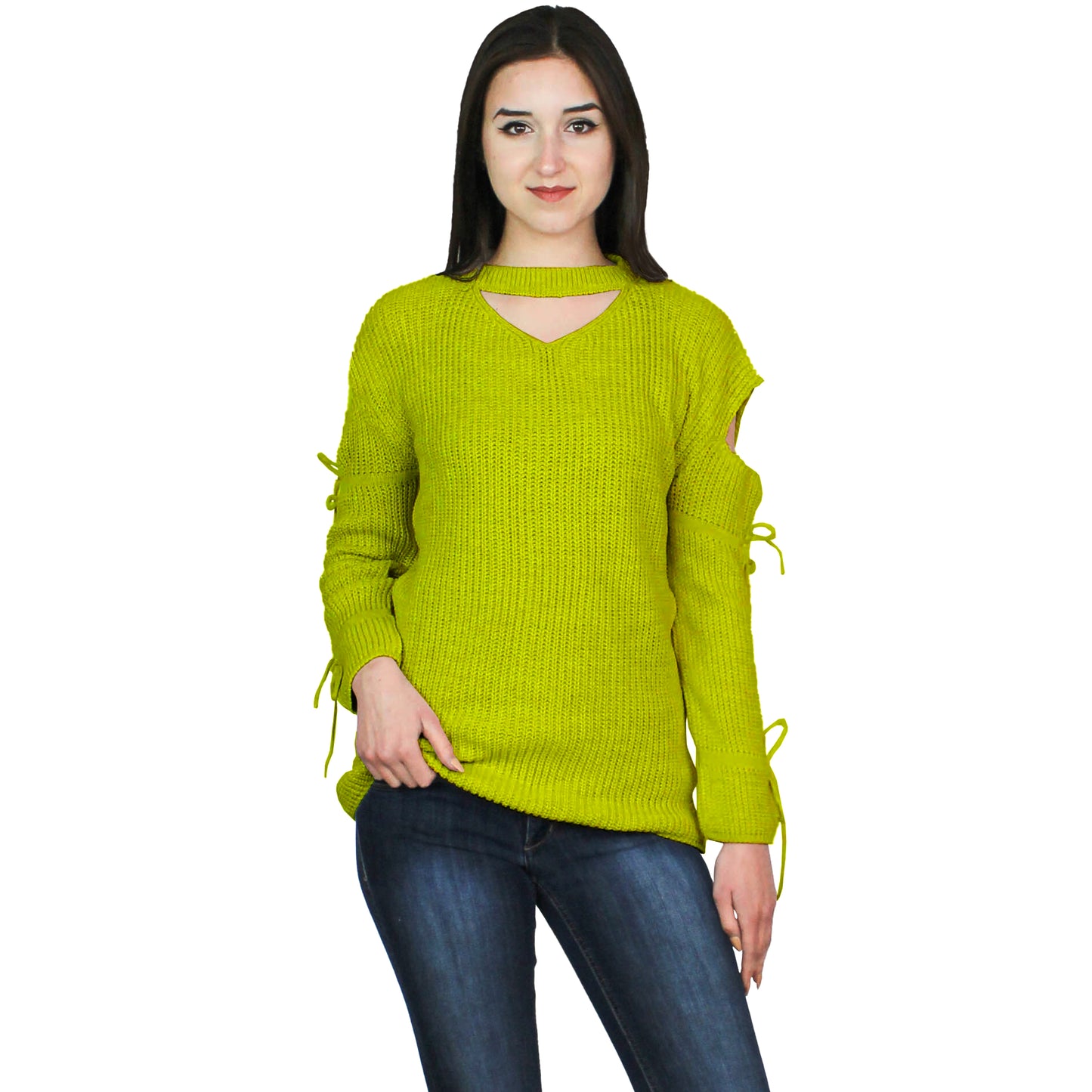 Crewneck Pullover Casual Loose Knitted Sweater Long Sleeve Tops