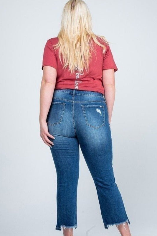 Mid Rise Kick Flare Jeans