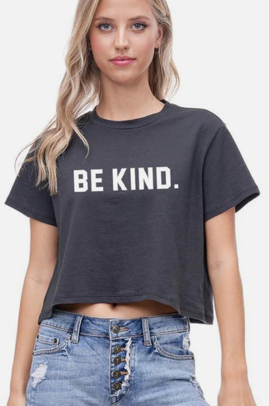 Be Kind Cropped Graphic Tee