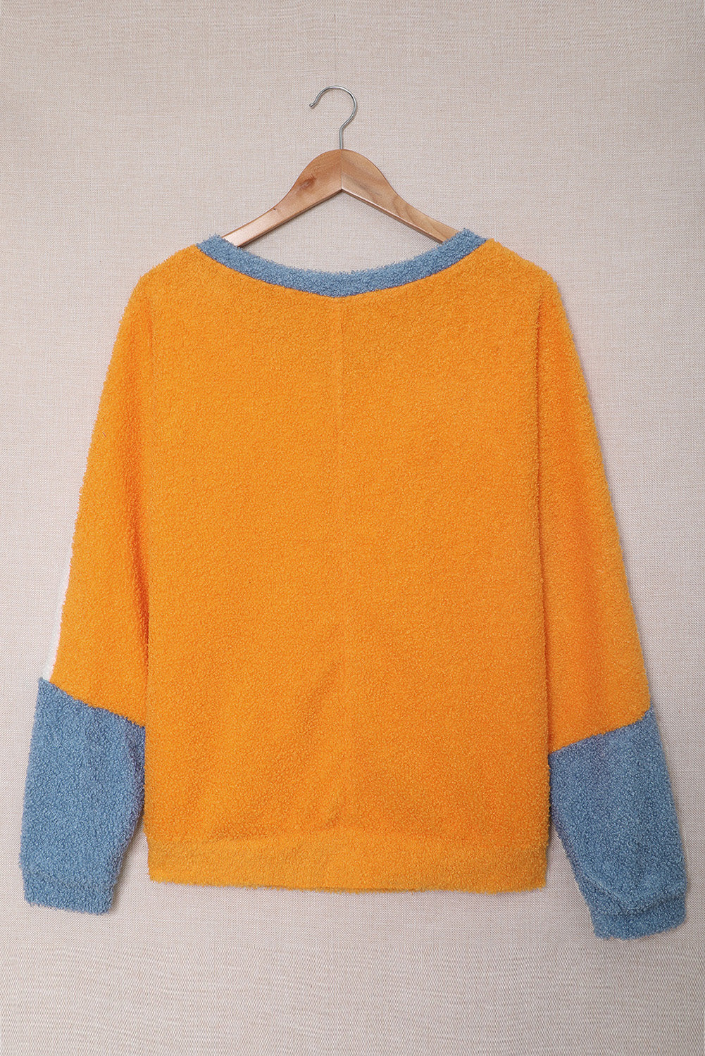 Color Block Sherpa Pullover