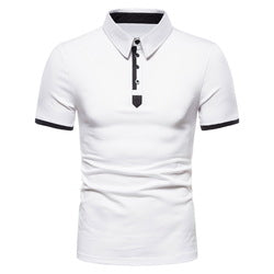 Men's polo shirt with lapel and short sleeve