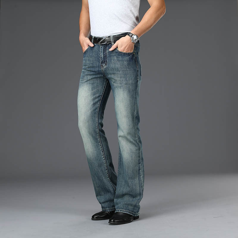 Men's Flared Long Loose Fit Jeans