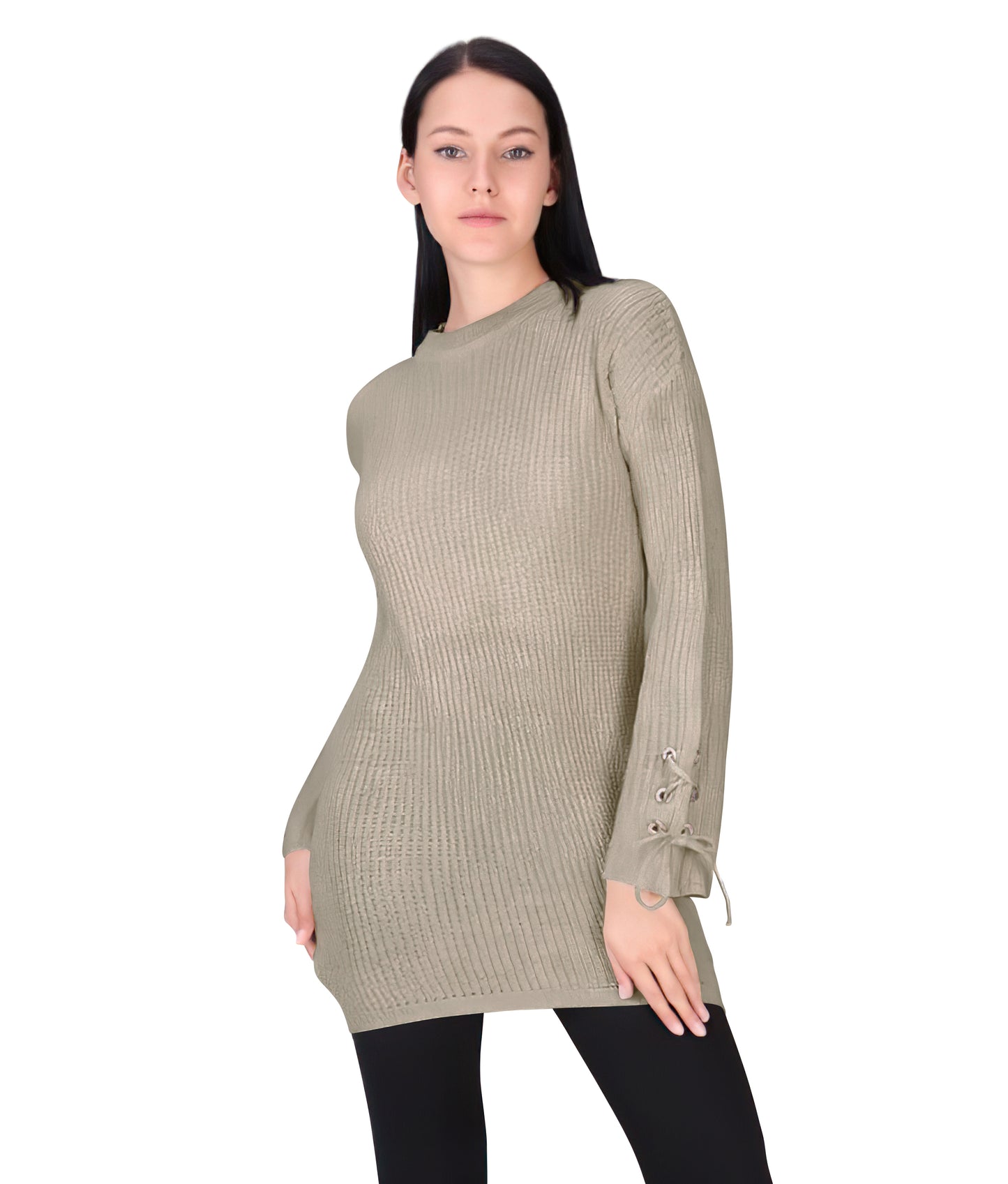 Crewneck Pullover Casual Loose Knitted Sweater Long Sleeve Tops