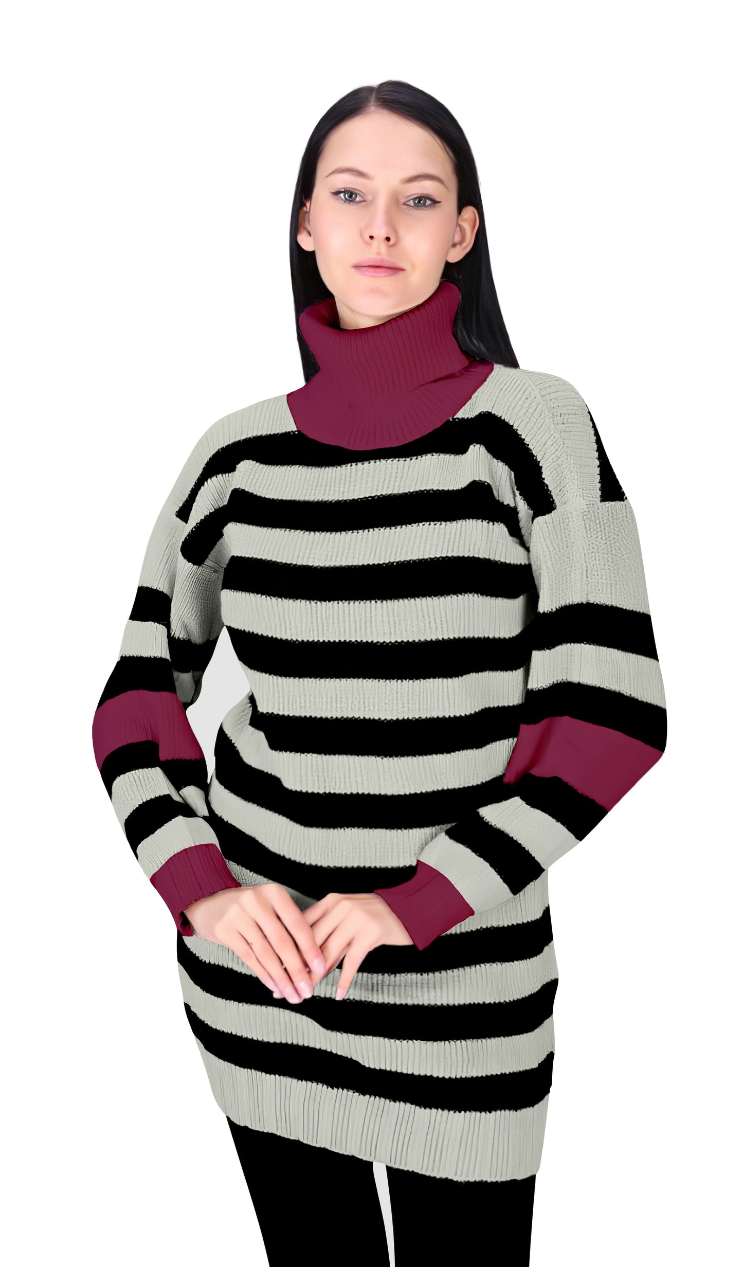 Crewneck Pullover Casual Loose Knitted Sweater Long Sleeve Tops Oversized Crew Neck Sweatshirt