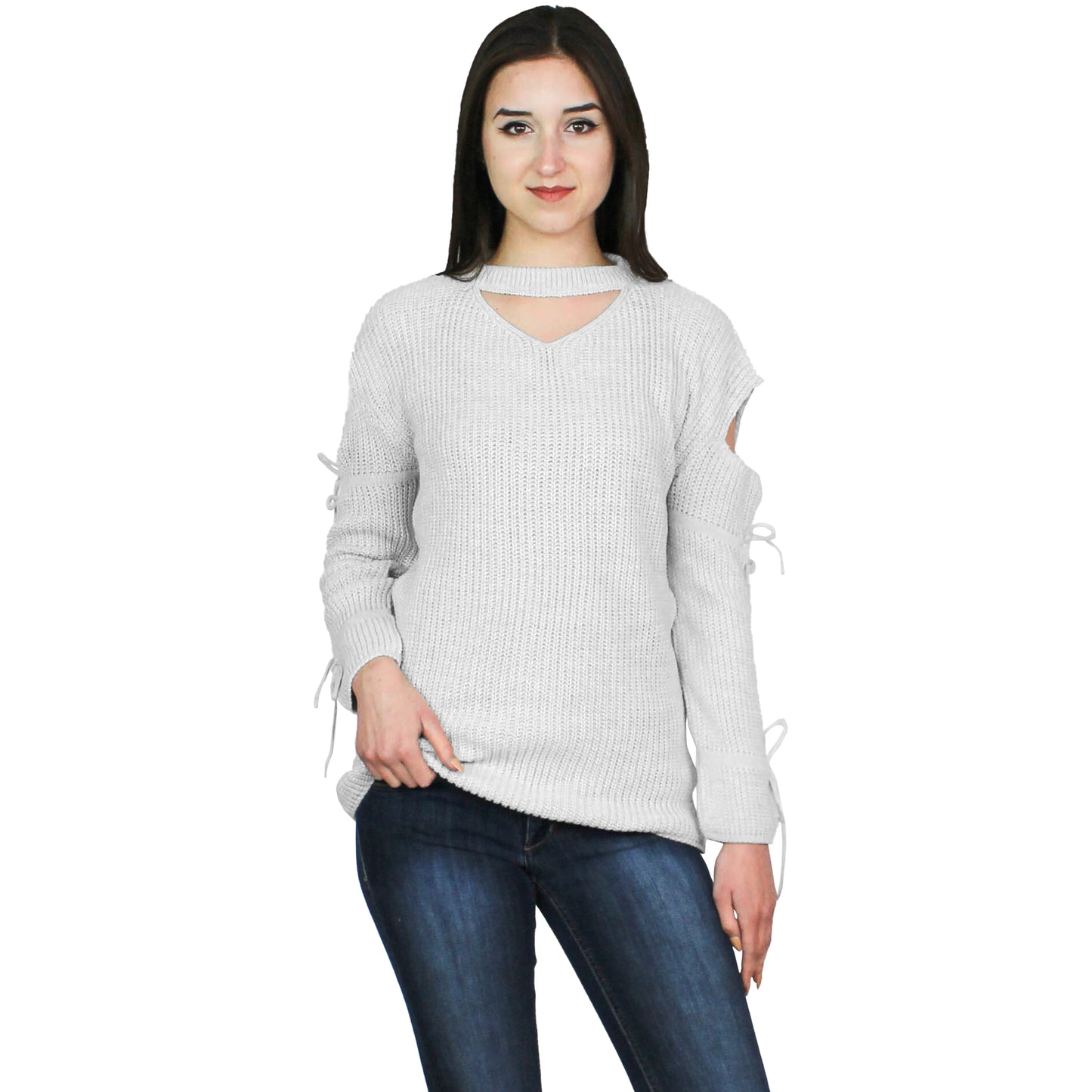 Crewneck Pullover Casual Loose Knitted Sweater Long Sleeve Tops