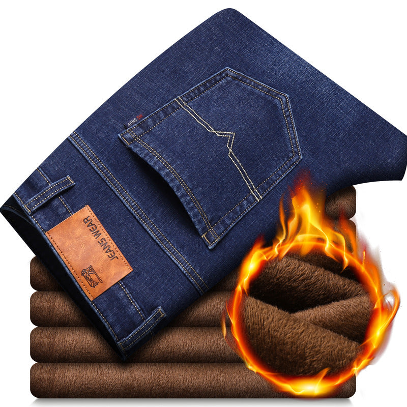 Thickened Warm And Velvet Casual Men's Jeans