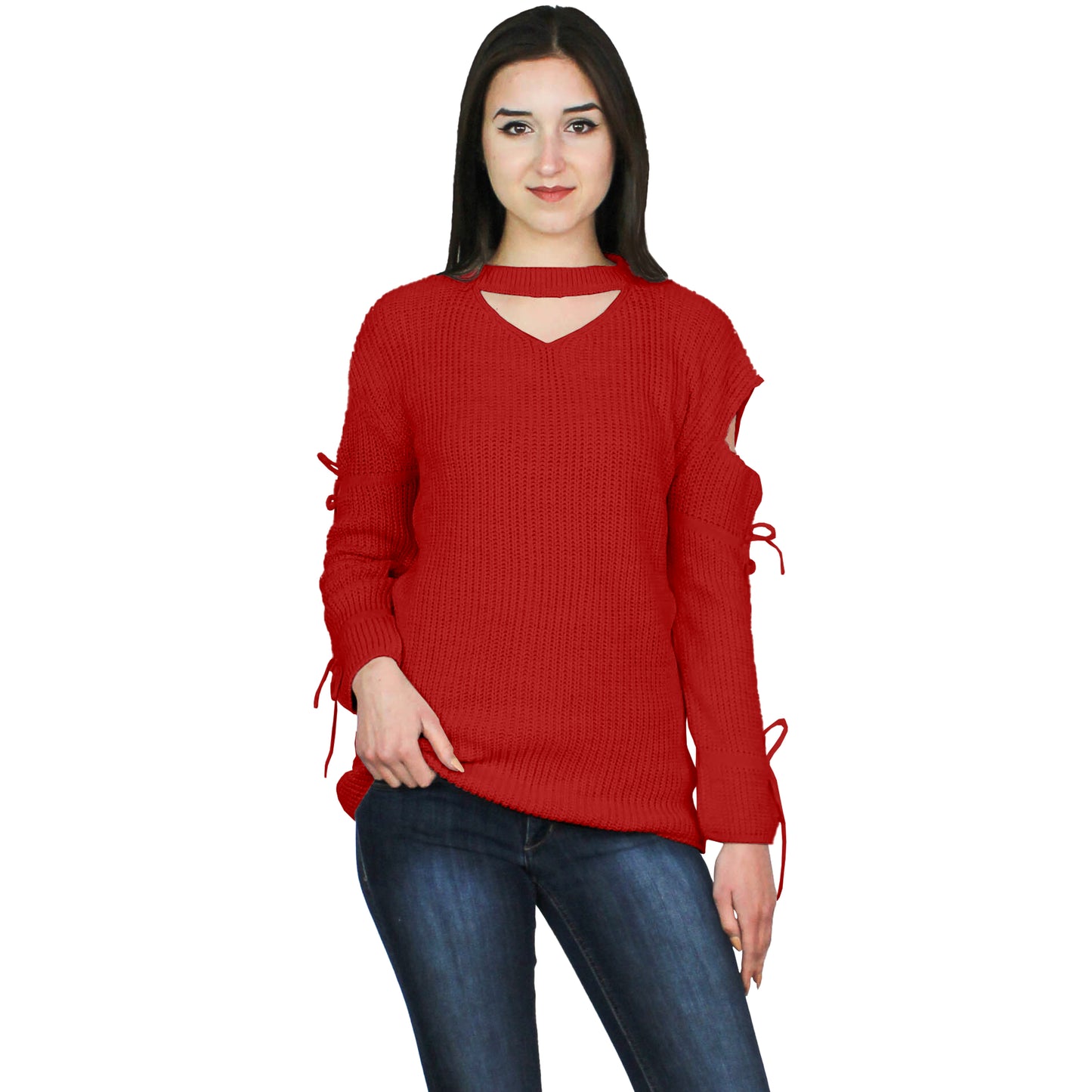 Crewneck Pullover Casual Loose Knitted Sweater Long Sleeve Tops