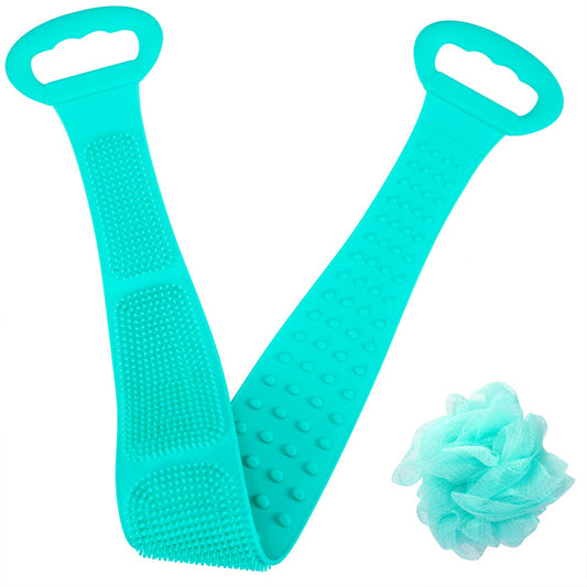 Back Scrubber For Shower Exfoliating, Silicon Body Brush For Bathing and Massage, Upgrade Extra Long for Men and Women