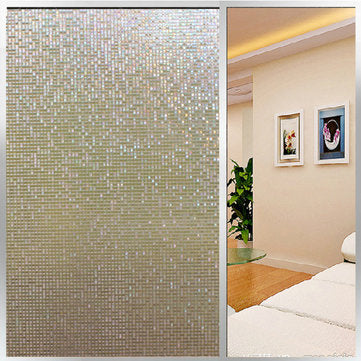 3D Window Privacy Film Static Decor Film Non-Adhesive Colorful Under Sunshine