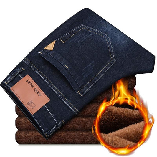 New Men Activities Warm Jeans High Quality