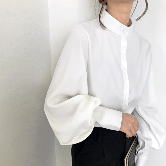 Big Lantern Sleeve Blouse Women Autumn