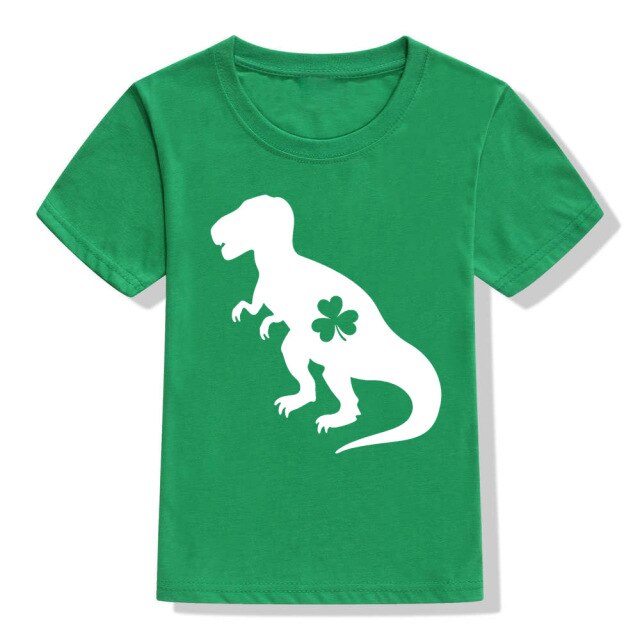 Lucky Dinosaur Tshirt Boys Girls