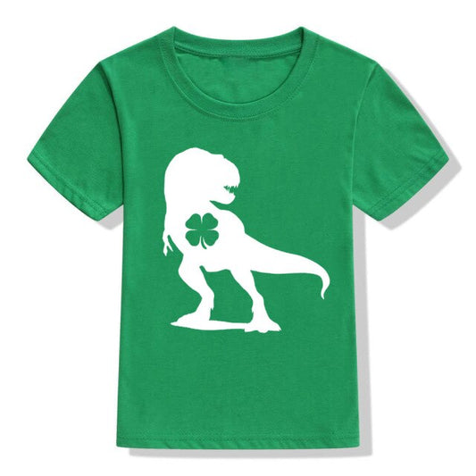 Lucky Dinosaur Tshirt Boys Girls