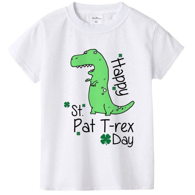 Lucky Dinosaur Tshirt Boys Girls