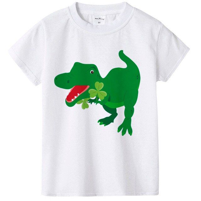 Lucky Dinosaur Tshirt Boys Girls